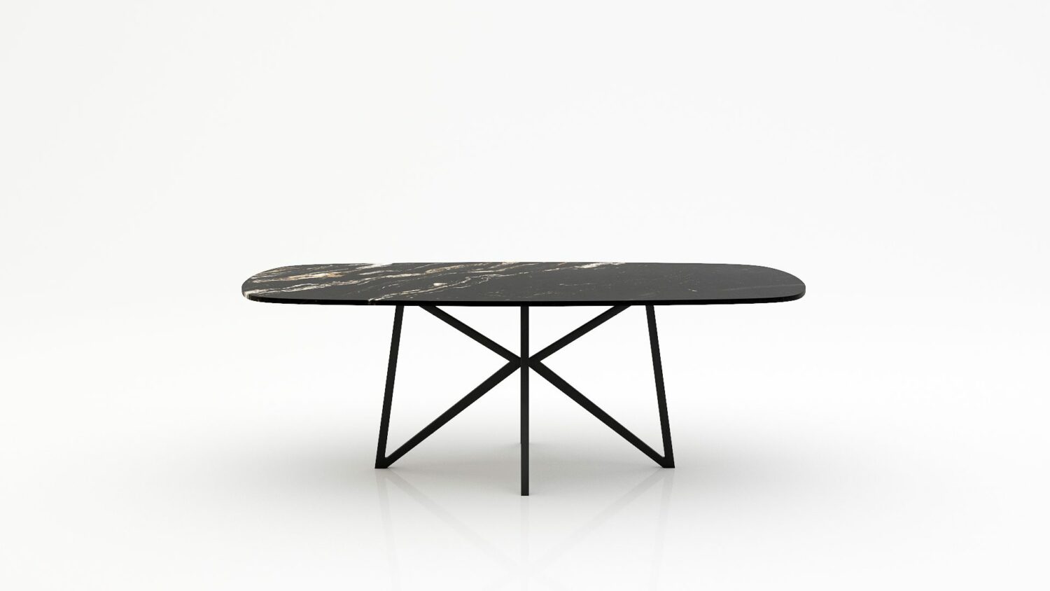 Deens ovale marmeren eettafel Stella - Titanium - 260x120cm