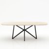 Deens ovale marmeren eettafel Stella - Travertino Chiaro - 260x120cm