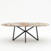Ovale marmeren eettafel Stella - Arabescato Orobico Rosso - 260x130cm