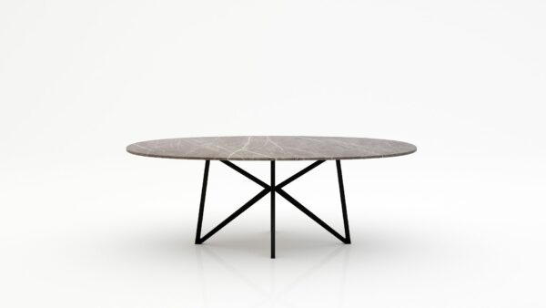 Ovale marmeren eettafel Stella - Pietra Grey - 260x130cm