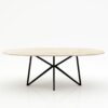 Ovale marmeren eettafel Stella - Travertino Chiaro - 260x130cm