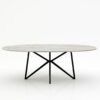 Ovale marmeren eettafel Stella - Taj Mahal Quartzite - 260x130cm