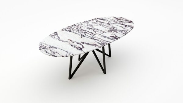Alternative view of Ovale marmeren eettafel Stella - Calcatta Viola