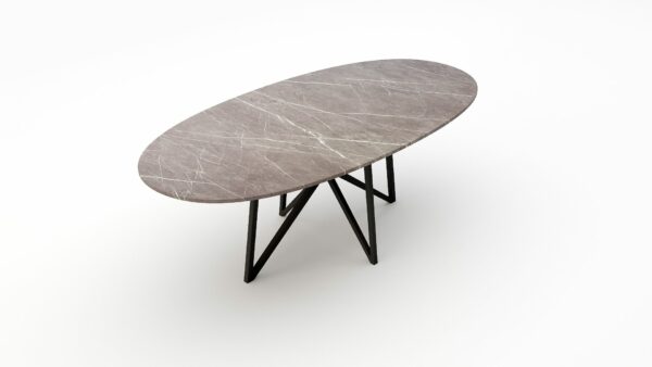 Alternative view of Ovale marmeren eettafel Stella - Pietra Grey