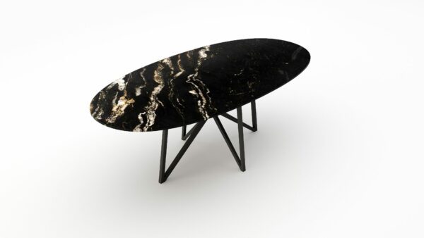 Alternative view of Ovale marmeren eettafel Stella - Titanium