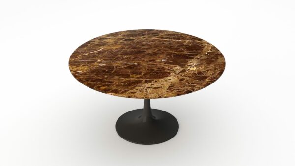 Alternative view of Ronde marmeren eettafel Tulip - Emperador dark