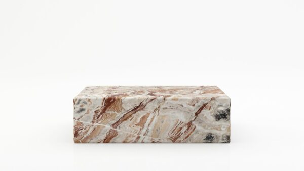 Rechthoekige marmeren salontafel Blocco - Arabescato Orobico Rosso - 100x60cm