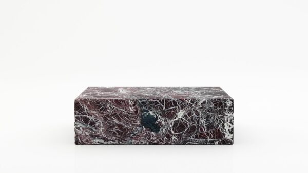 Rechthoekige marmeren salontafel Blocco - Rosso Levanto - 100x60cm