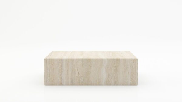 Rechthoekige marmeren salontafel Blocco - Travertino Chiaro - 100x60cm