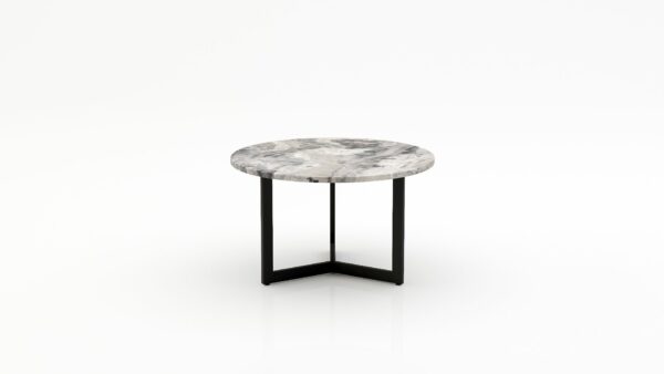 Ronde marmeren salontafel Caffฤ 3 - Arabescato Orobico Grigio - 100cm