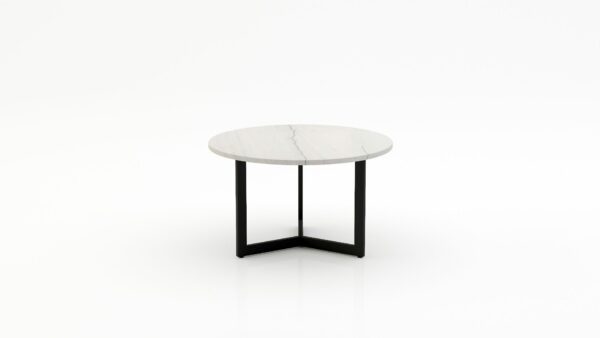 Ronde marmeren salontafel Caffė 3 - Mont Blanc Quartzite - 100cm