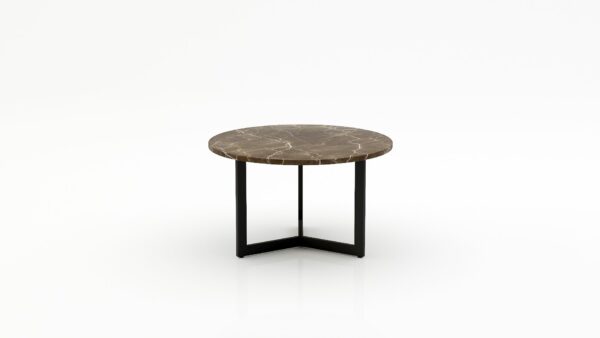 Ronde marmeren salontafel Caffฤ 3 - Royal Brown - 100cm
