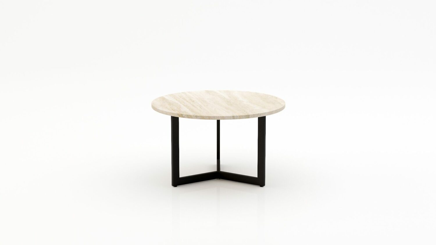 Ronde marmeren salontafel Caffė 3 - Travertino Chiaro - 100cm