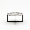 Ronde marmeren salontafel Caffė 4 - Arabescato Orobico Grigio - 100cm