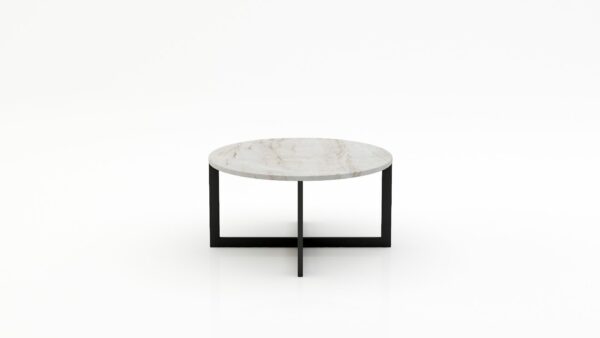 Ronde marmeren salontafel Caffė 4 - Taj Mahal Quartzite - 100cm