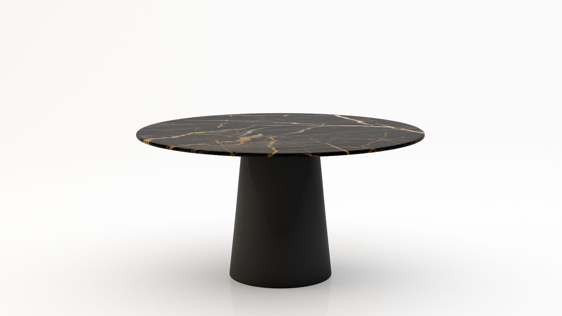 Ronde marmeren eettafel Gelato - Nero saint port laurent - 170cm