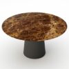 Ronde marmeren eettafel Gelato - Emperador dark - 170cm