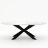 Ovale marmeren eettafel Matrix Farfalle - Arabescato Carrara - 260x130cm