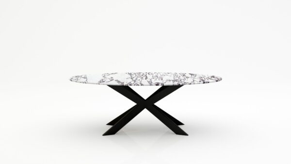 Ovale marmeren eettafel Matrix Farfalle - Calcatta Viola - 260x130cm