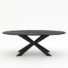 Ovale marmeren eettafel Matrix Farfalle - Nero Marquina - 260x130cm