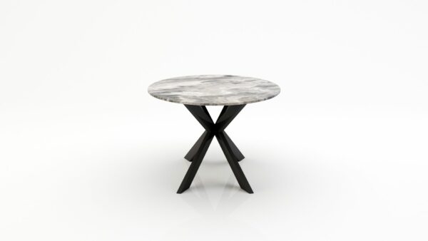 Alternative view of Ovale marmeren eettafel Matrix Farfalle Arabescato Orobico Grigio