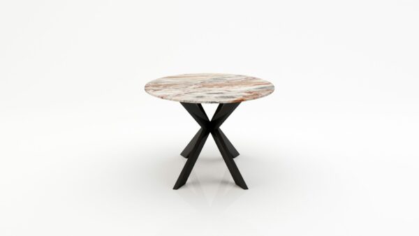 Alternative view of Ovale marmeren eettafel Matrix Farfalle Arabescato Orobico Rosso