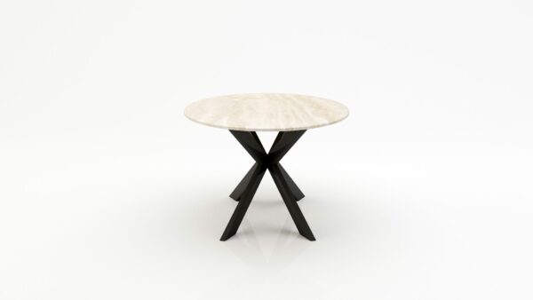 Alternative view of Ovale marmeren eettafel Matrix Farfalle - Travertino Chiaro