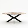 Ovale marmeren eettafel Matrix normale - Arabescato Orobico Rosso - 260x130cm