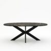 Ovale marmeren eettafel Matrix normale - Nero saint port laurent - 260x130cm