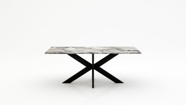 Rechthoekige marmeren eettafel Matrix normale - Arabescato Orobico Grigio - 260x100cm