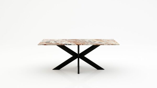 Rechthoekige marmeren eettafel Matrix normale - Arabescato Orobico Rosso - 260x100cm