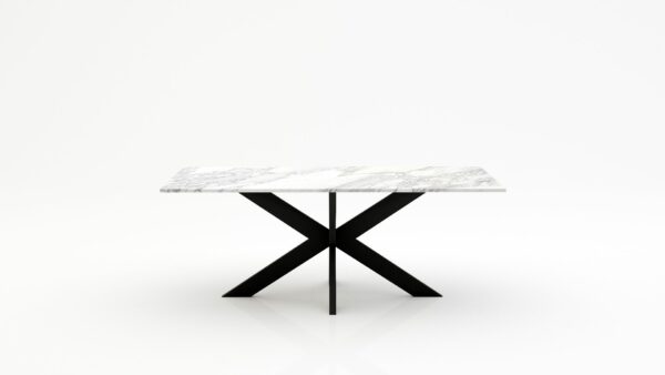 Rechthoekige marmeren eettafel Matrix normale - Arabescato Carrara - 260x100cm