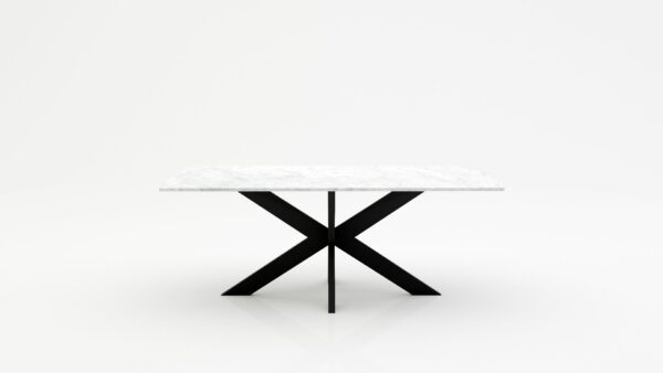 Rechthoekige marmeren eettafel Matrix normale - Bianco Carrara CD CHIARO - 260x100cm