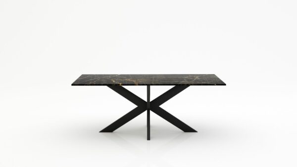 Rechthoekige marmeren eettafel Matrix normale - Nero saint port laurent - 260x100cm