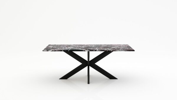 Rechthoekige marmeren eettafel Matrix normale - Rosso Levanto - 260x100cm
