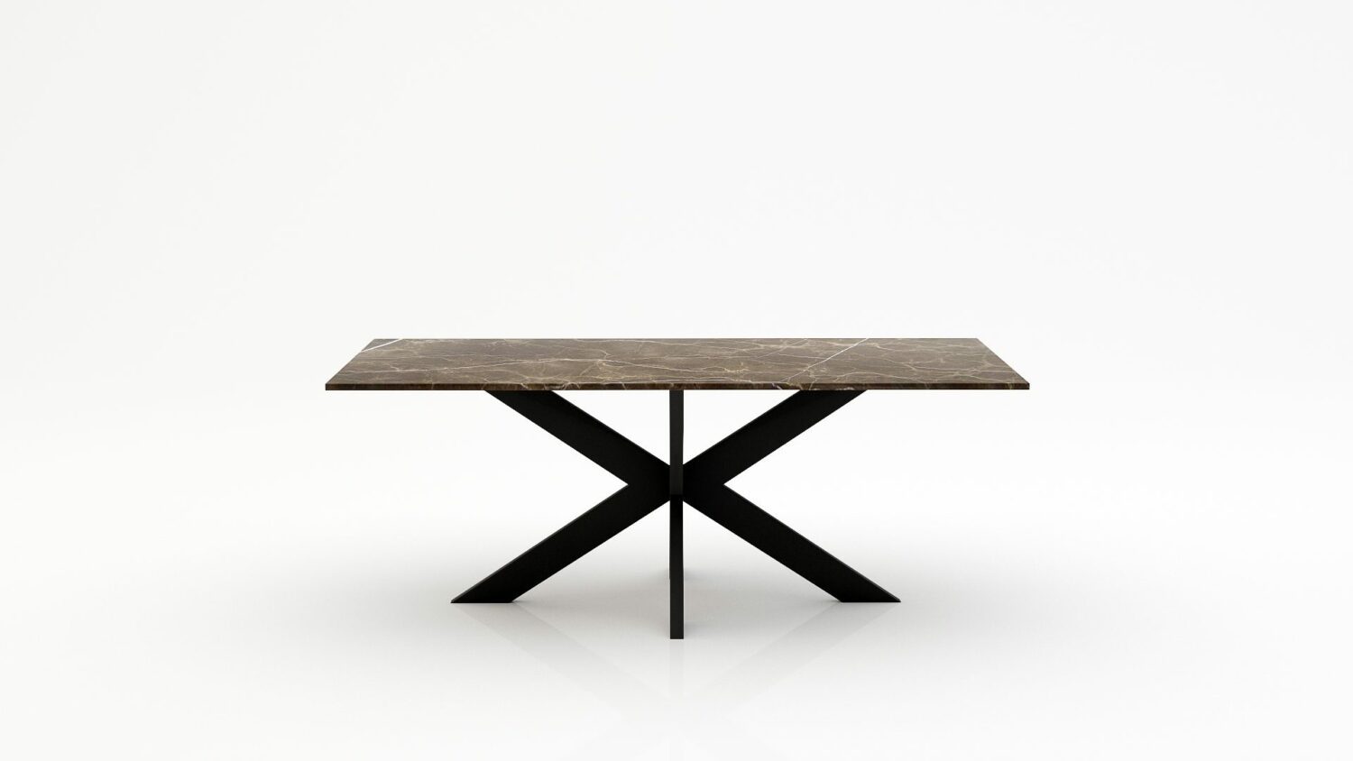 Rechthoekige marmeren eettafel Matrix normale - Royal Brown - 260x100cm