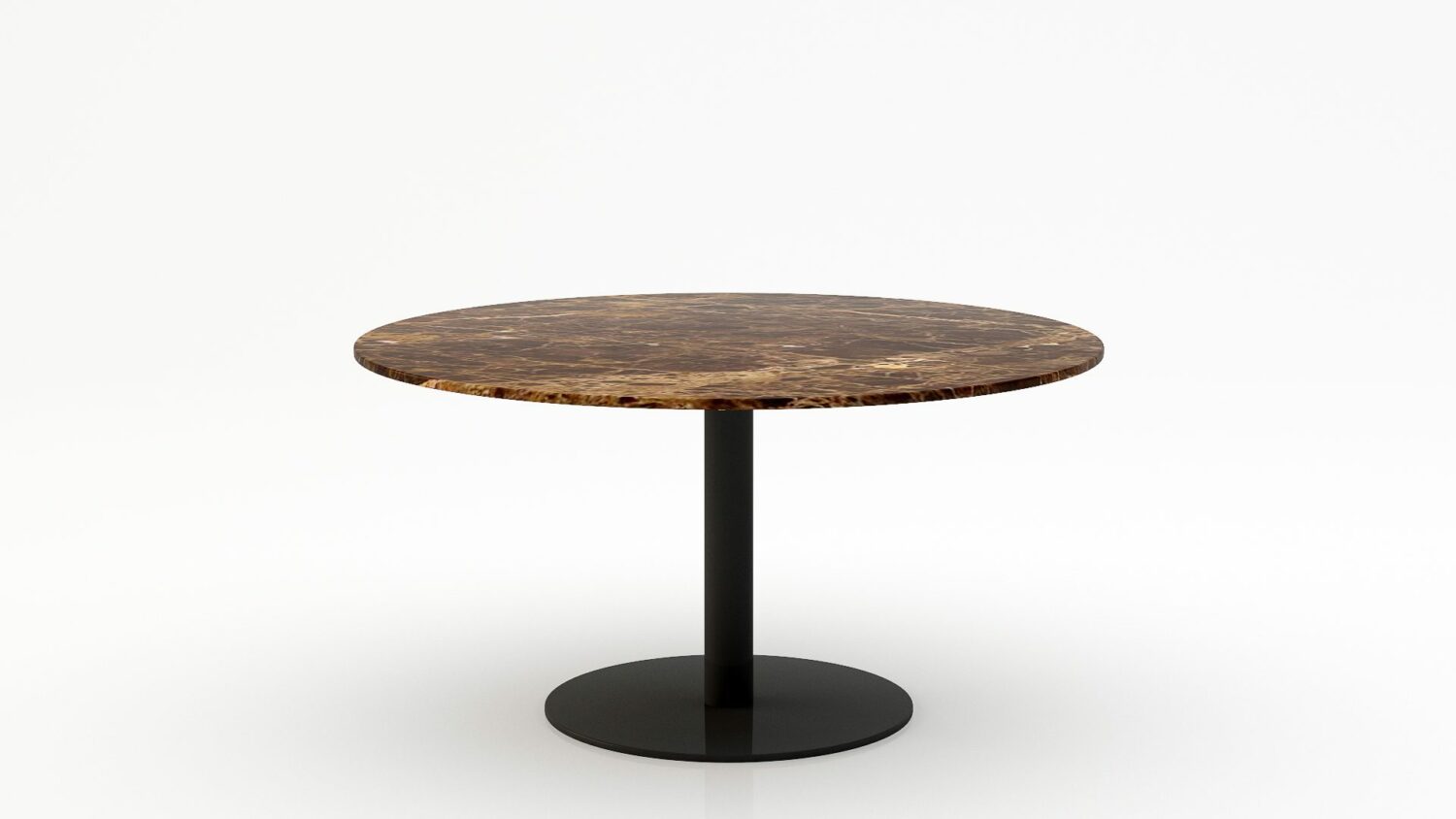 Ronde marmeren eettafel Tubo - Emperador dark - 170cm