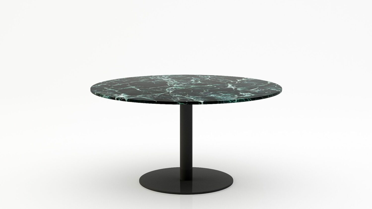 Ronde marmeren eettafel Tubo - Verde rameggiato - 170cm