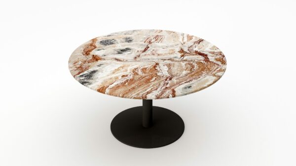 Alternative view of Ronde marmeren eettafel Tubo - Arabescato Orobico Rosso