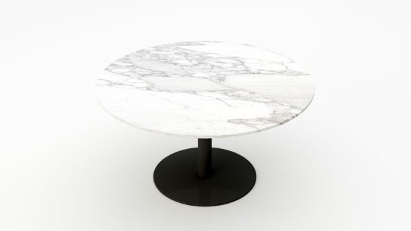 Alternative view of Ronde marmeren eettafel Tubo - Arabescato Carrara