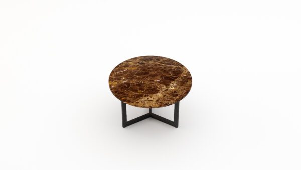 Alternative view of Ronde marmeren salontafel Caffฤ 3 - Emperador dark