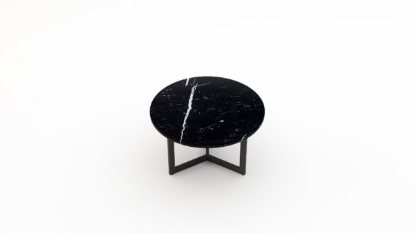 Alternative view of Ronde marmeren salontafel Caffฤ 3 - Nero Marquina